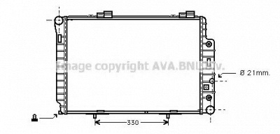AVA QUALITY COOLING ms2146 -  Радиатор, охлаждение двигателя